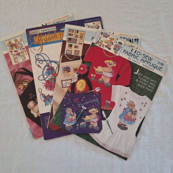 4 Vintage Daisy Kingdom No-Sew Fabric Appliqué & Transfer Lot America Garden Lot - Picture 7 of 7